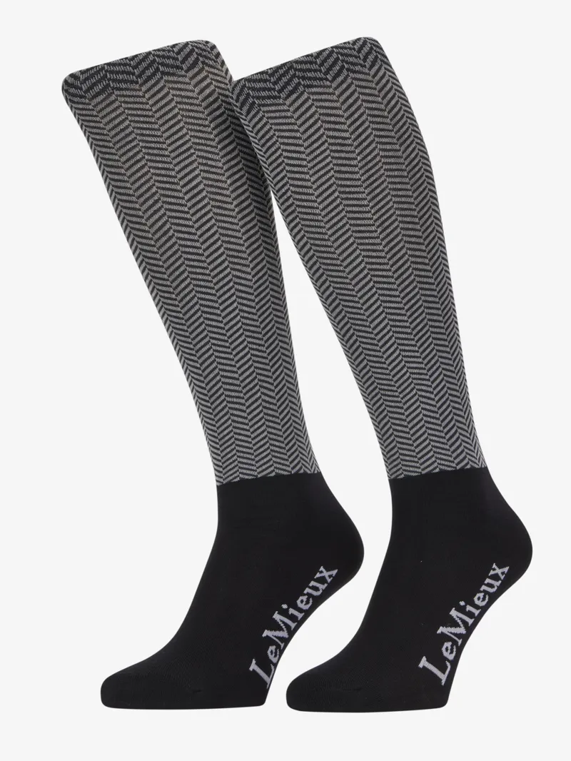 LeMieux Aspen Herringbone Sock - Black