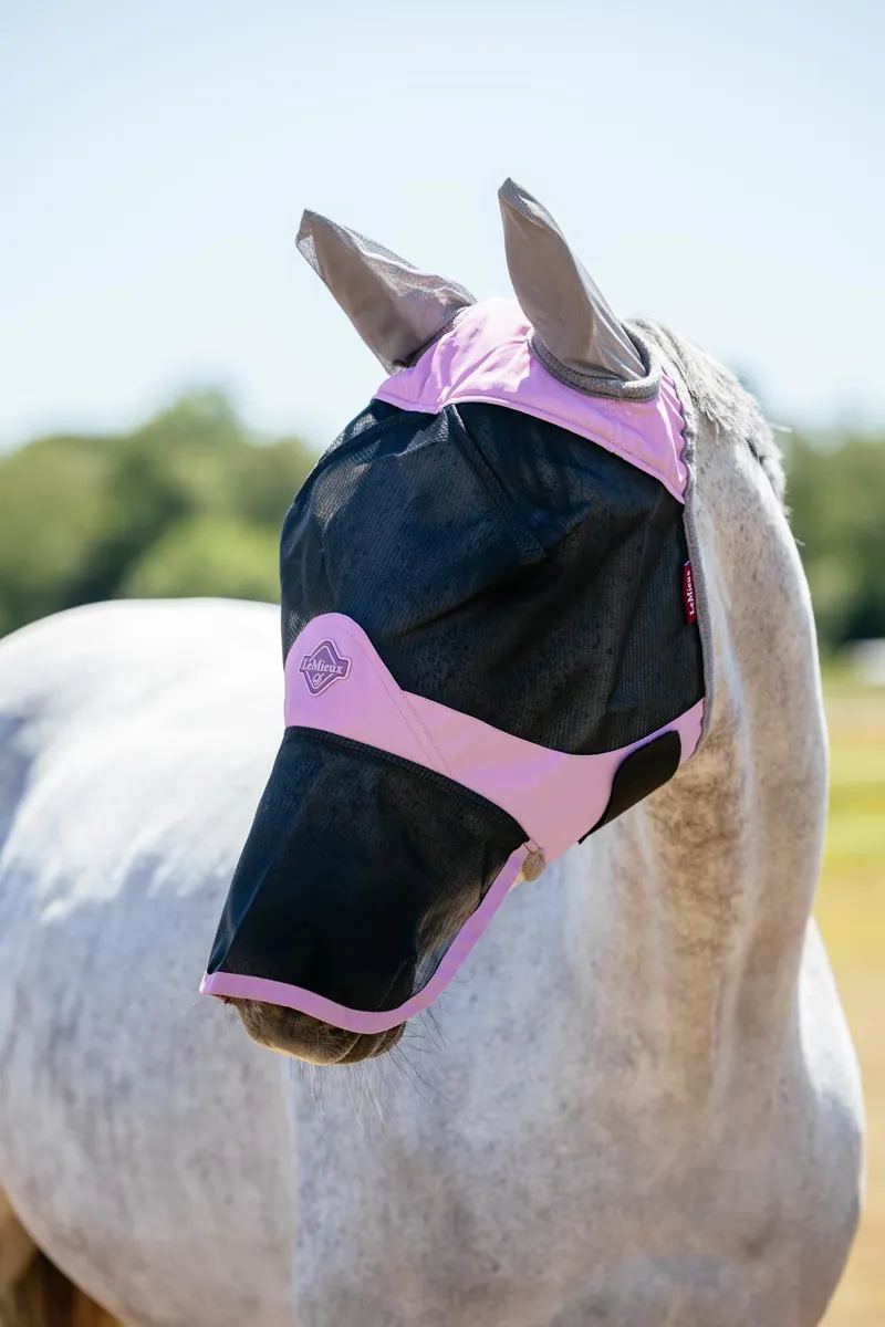 LeMieux Visor-Tek Full Fly Mask - Fondant-1