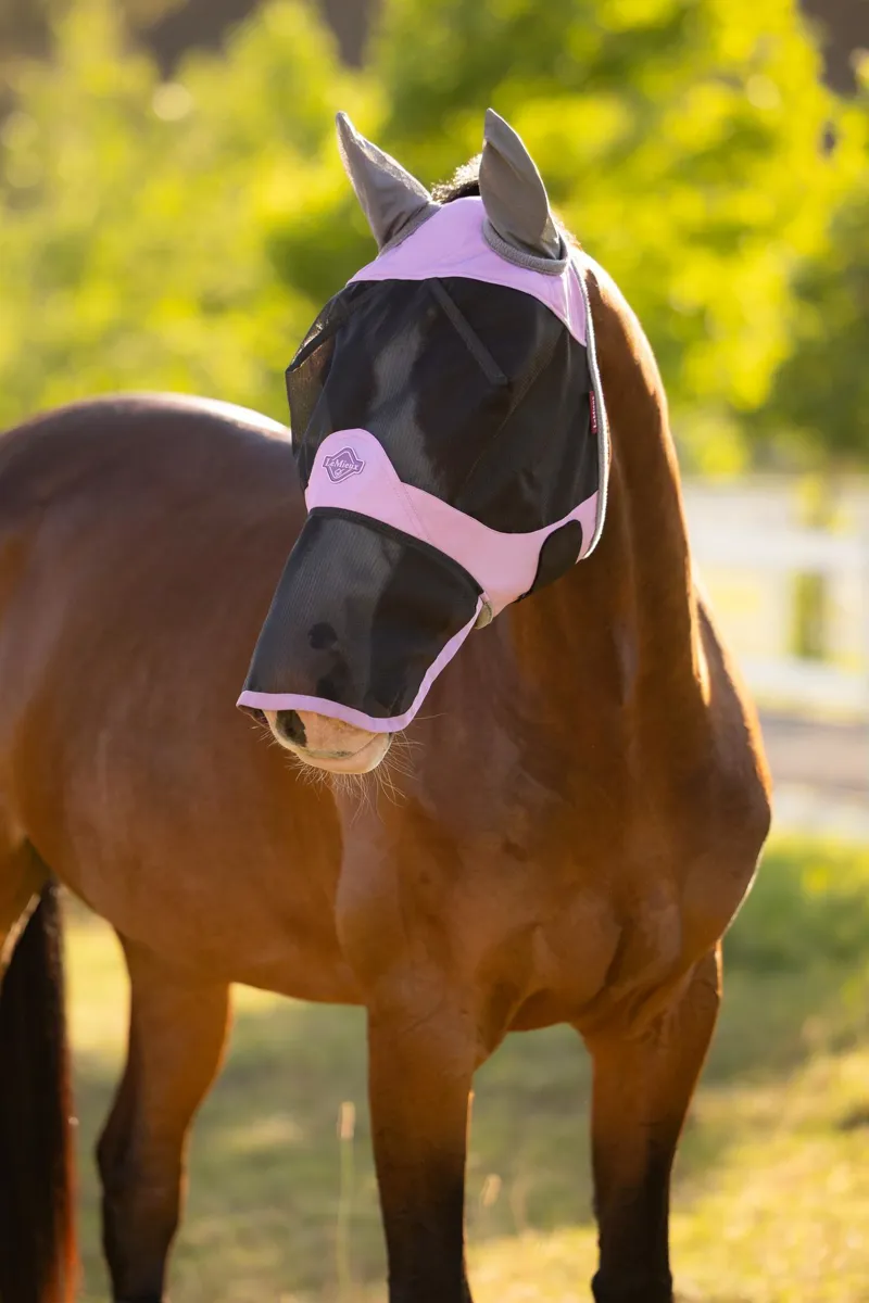 LeMieux Visor-Tek Full Fly Mask - Fondant-2