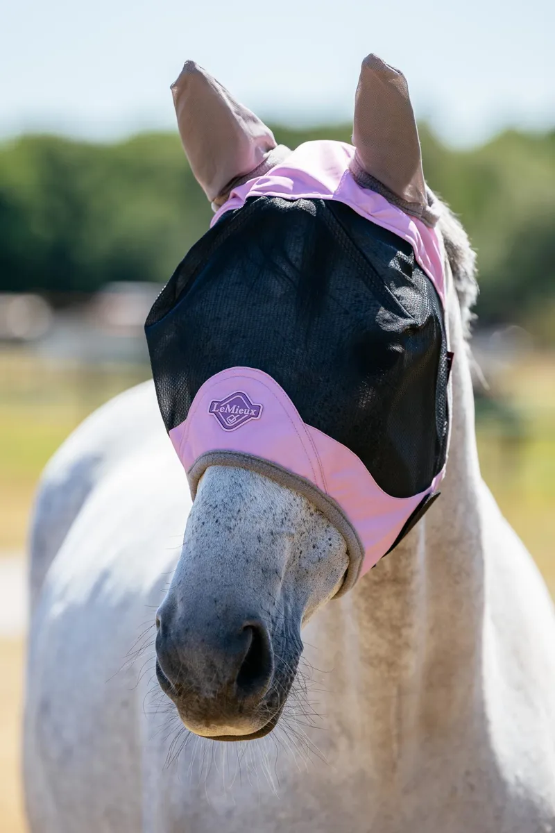 LeMieux Visor-Tek Half Fly Mask - Fondant-1