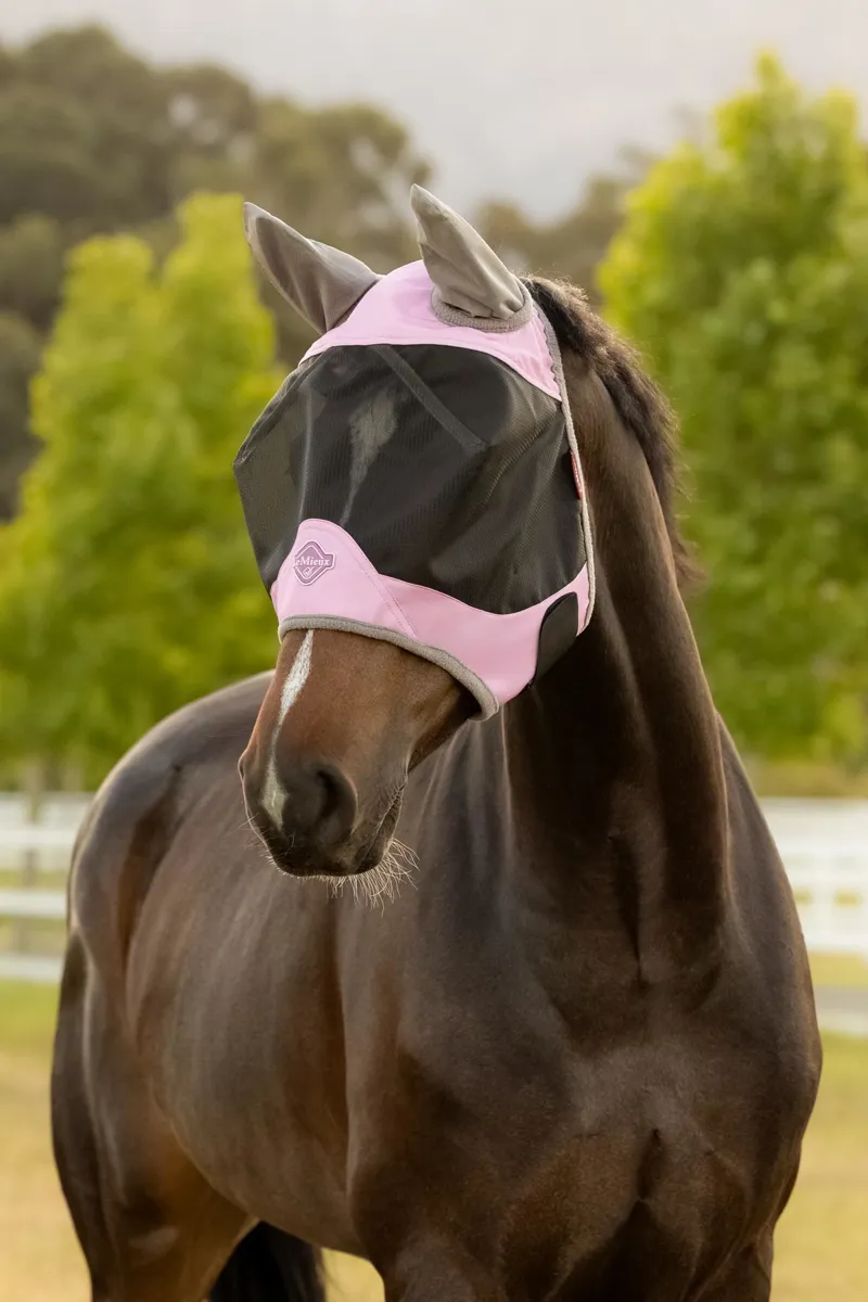 LeMieux Visor-Tek Half Fly Mask - Fondant-3