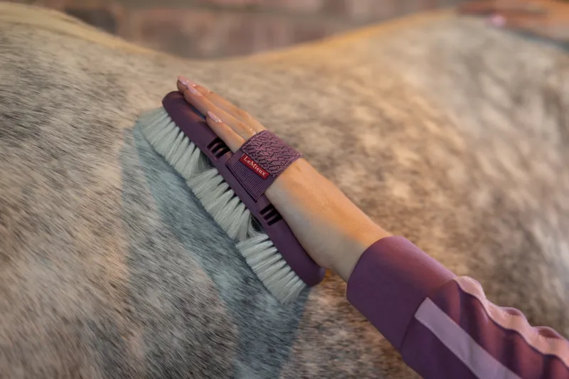 LeMieux Flexi Goat Hair Body Brush - Powder Blue-1