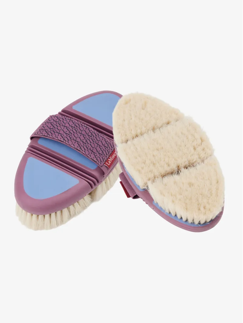 LeMieux Flexi Goat Hair Body Brush - Powder Blue