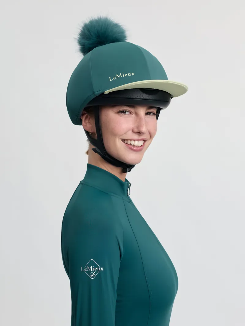 LeMieux Classique Pom Hat Silk - Jungle-5