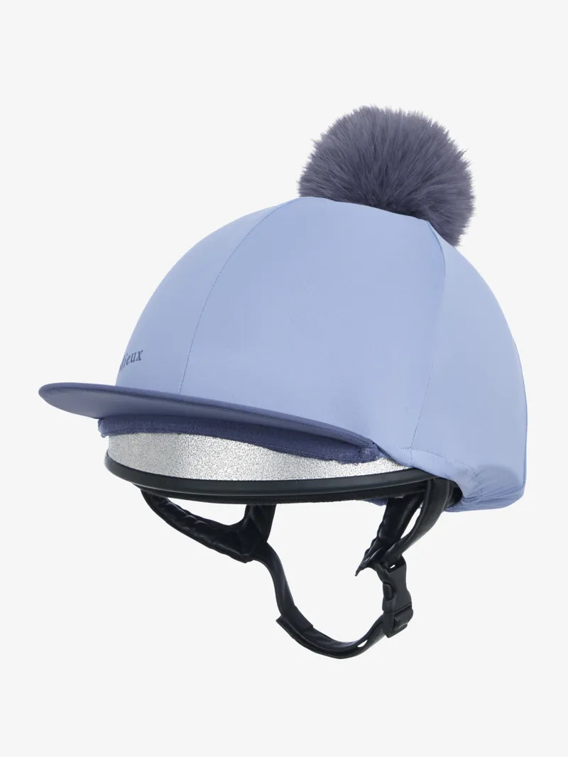 LeMieux Classique Pom Hat Silk - Powder Blue-2