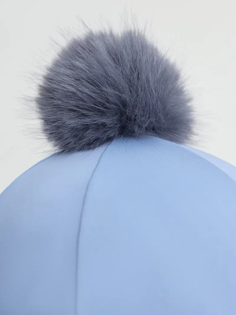 LeMieux Classique Pom Hat Silk - Powder Blue-7