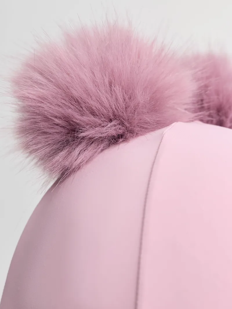 LeMieux Mini Double Pom Hat Silk - Fondant-4