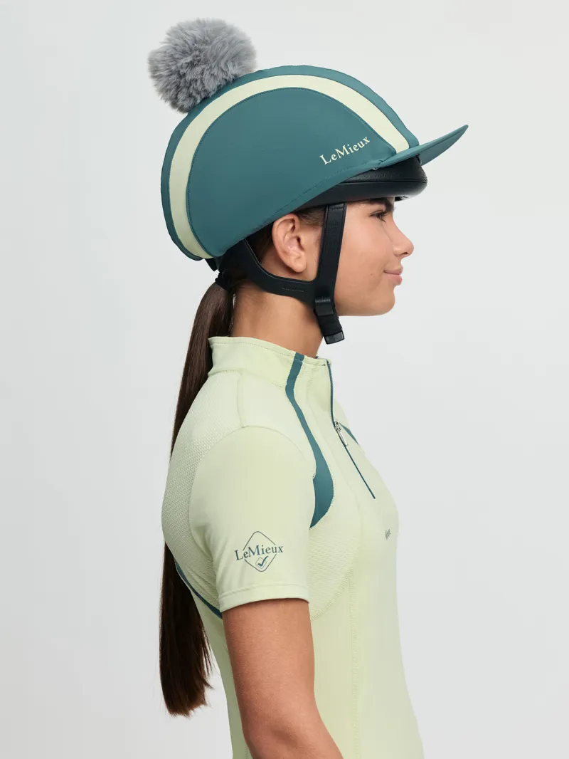 LeMieux Tempo Pom Hat Silk - Jungle-6