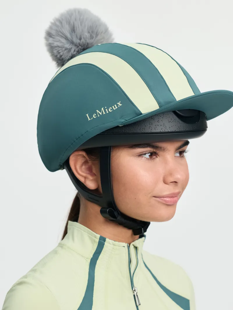LeMieux Tempo Pom Hat Silk - Jungle-3