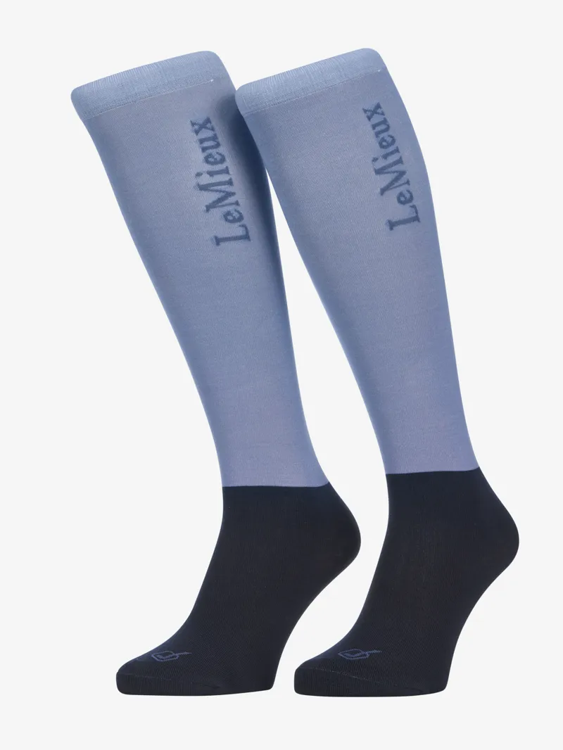 LeMieux Competition Socks 2 Pack - Powder Blue