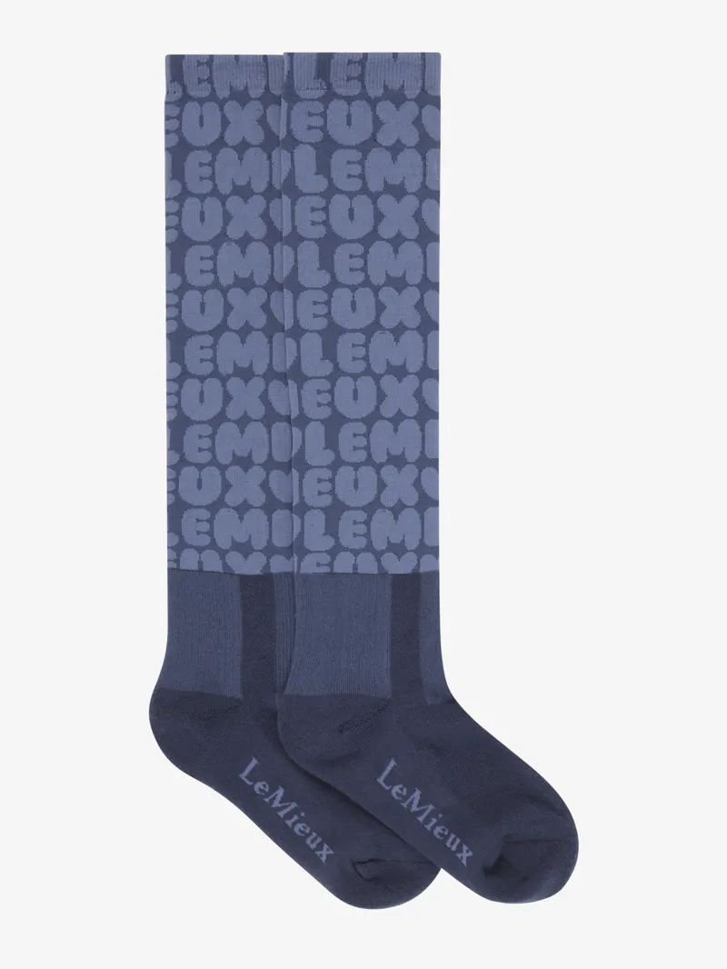 LeMieux Footsie Socks Bubble Font - Shadow-1