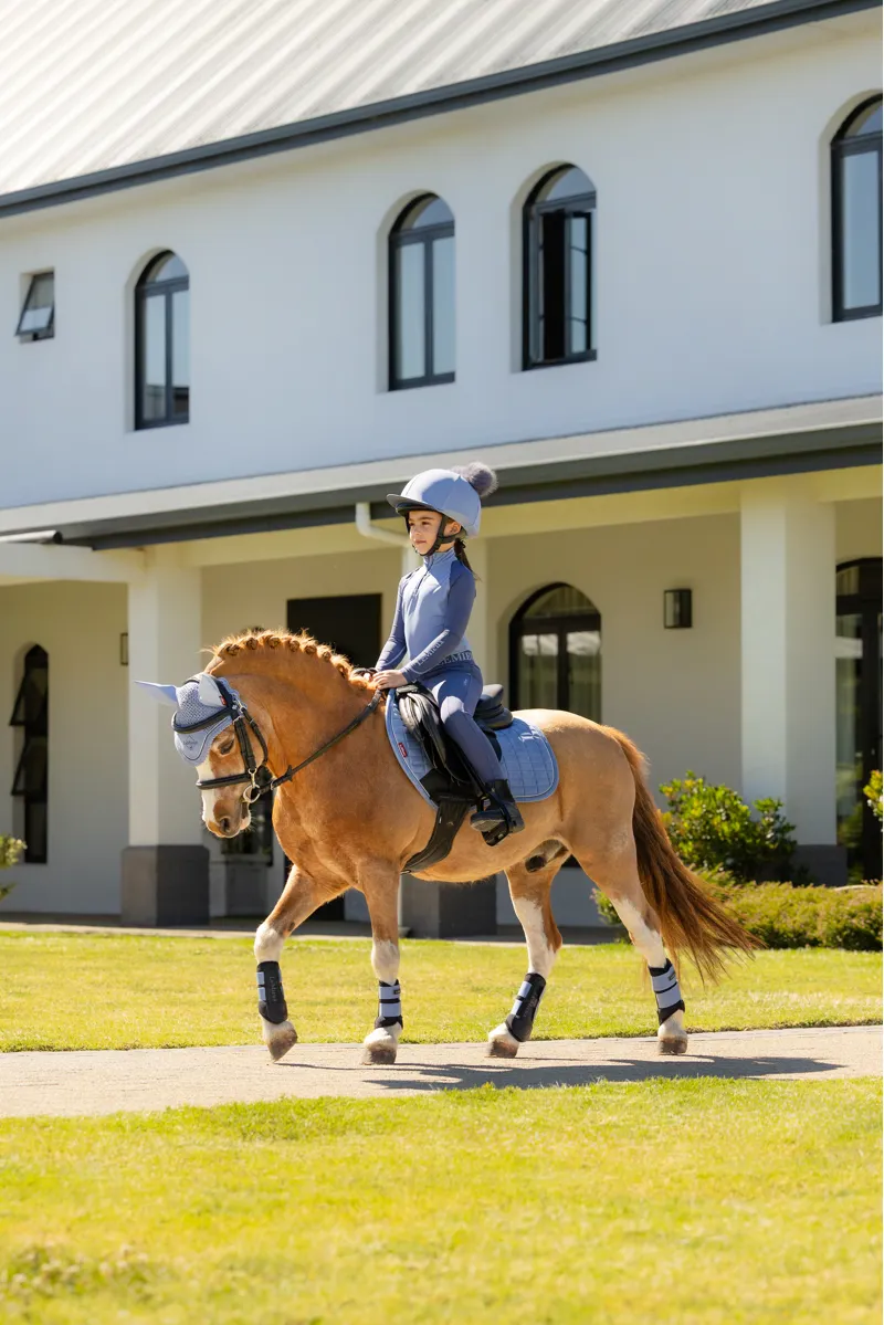 LeMieux Mini Suede Close Contact Square - Powder Blue-3