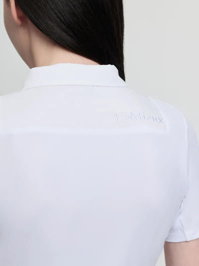 LeMieux Junior Short Sleeve Primrose Show Shirt - White-4
