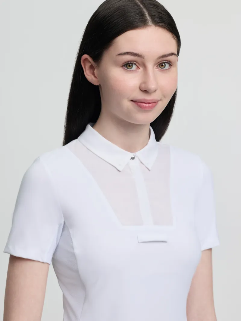 LeMieux Junior Short Sleeve Primrose Show Shirt - White-3