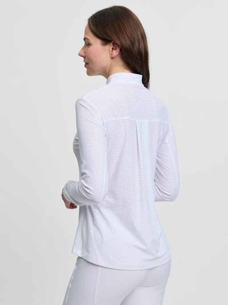 LeMieux Arielle Long Sleeve Show Shirt - White-4