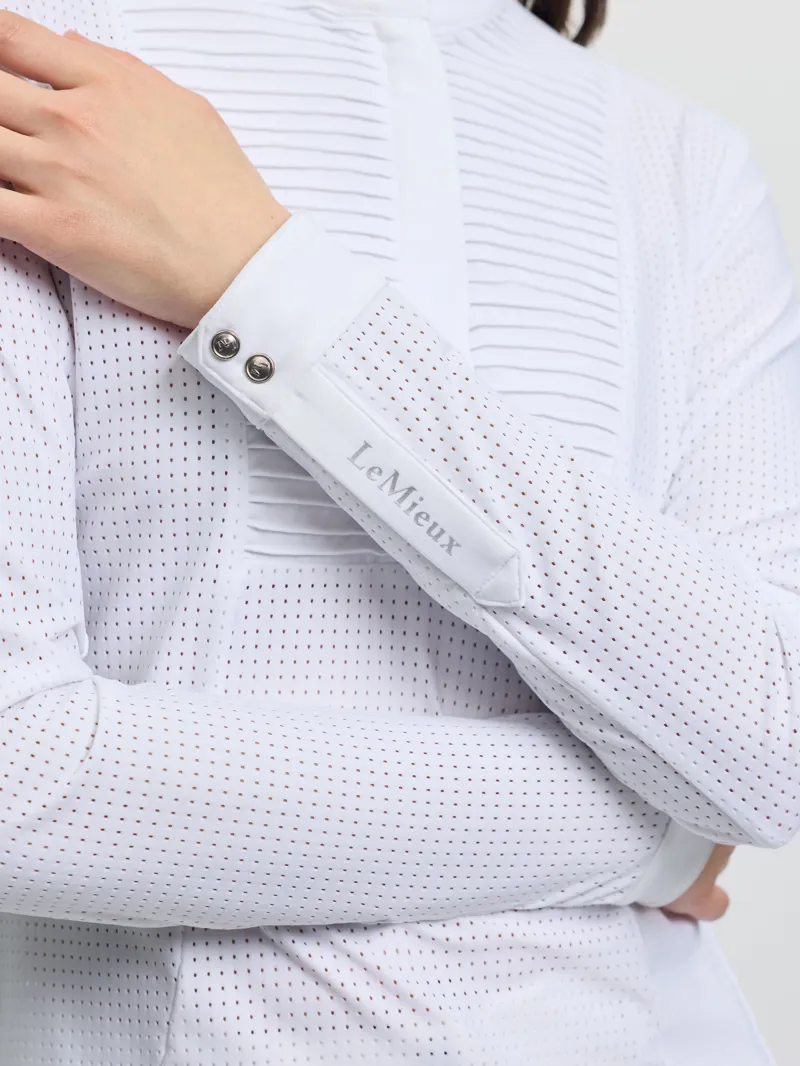 LeMieux Arielle Long Sleeve Show Shirt - White-1