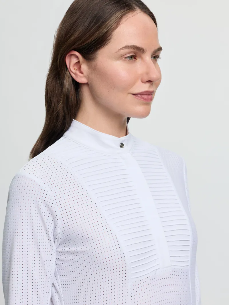 LeMieux Arielle Long Sleeve Show Shirt - White