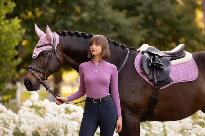 LeMieux Merino+ Suede Close Contact Square - Fondant-3