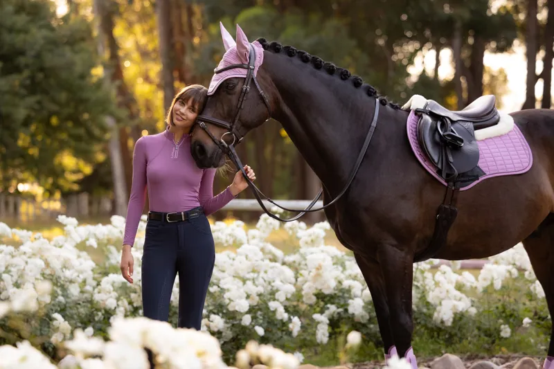 LeMieux Merino+ Suede Close Contact Square - Fondant-4