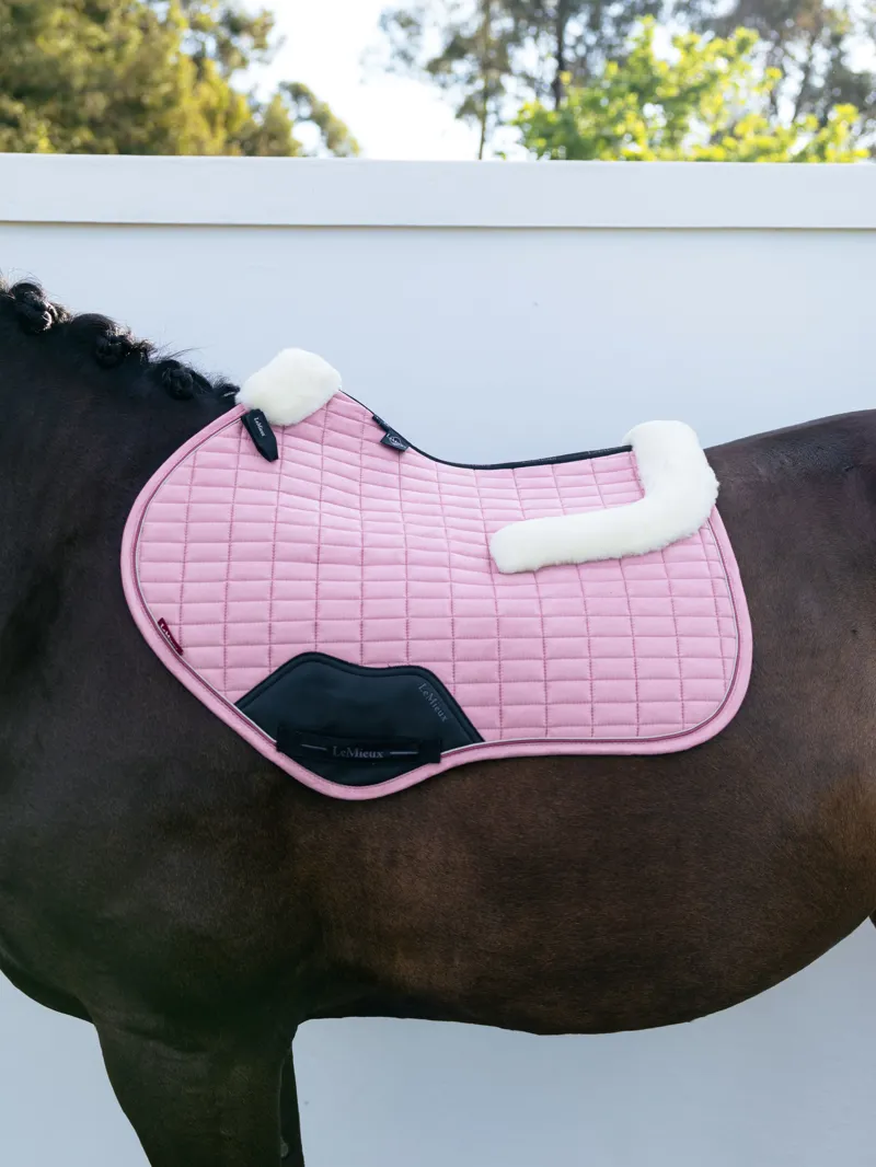 LeMieux Merino+ Suede Close Contact Square - Fondant-1