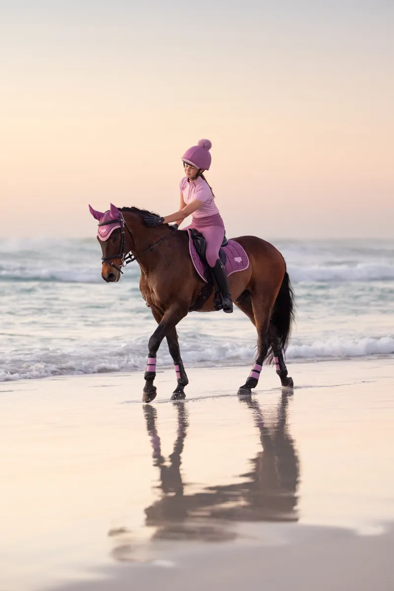 LeMieux Young Rider Mia Mesh Base Layer - Fondant-6