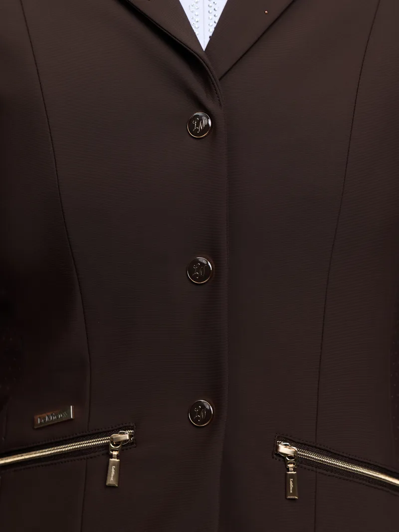 LeMieux Brilliance Junior Pro Show Jacket - Espresso-2