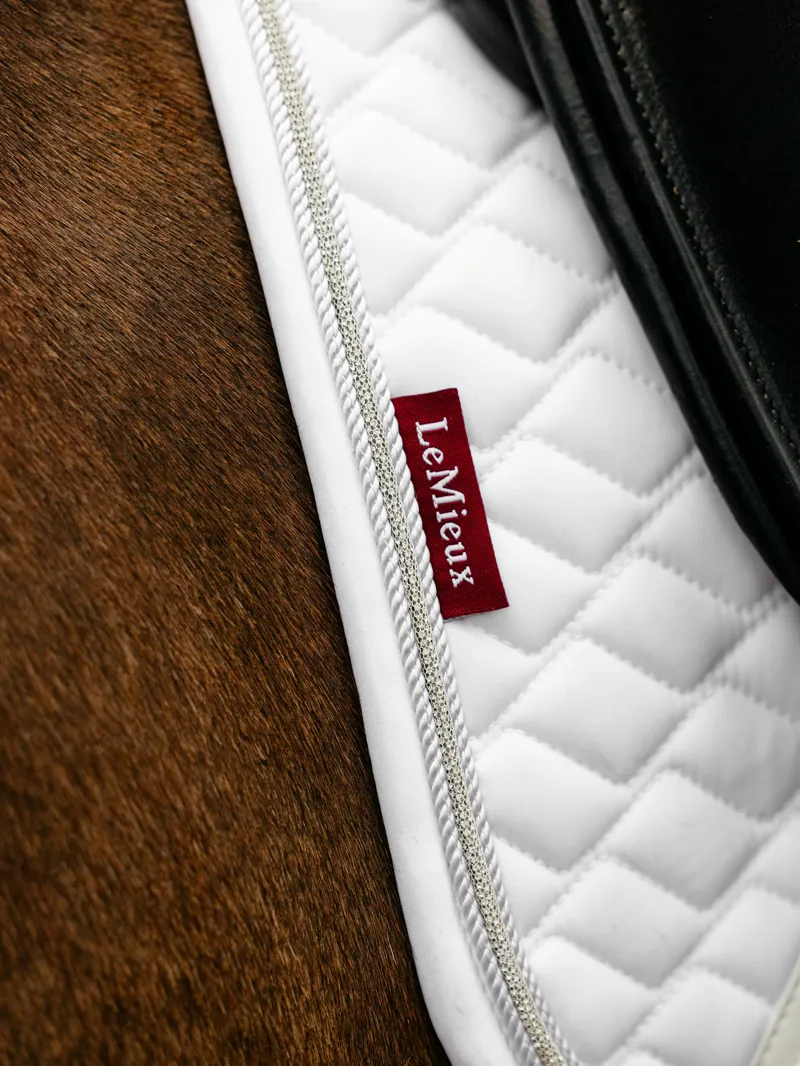 LeMieux Brilliance Dressage Square - White Large-2