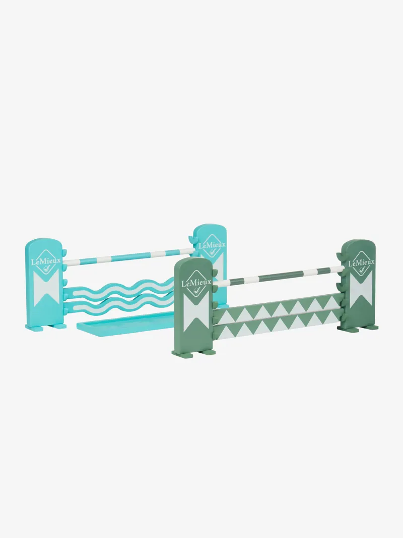 LeMieux Toy Pony Jump Set - Azure/Sage/White-1