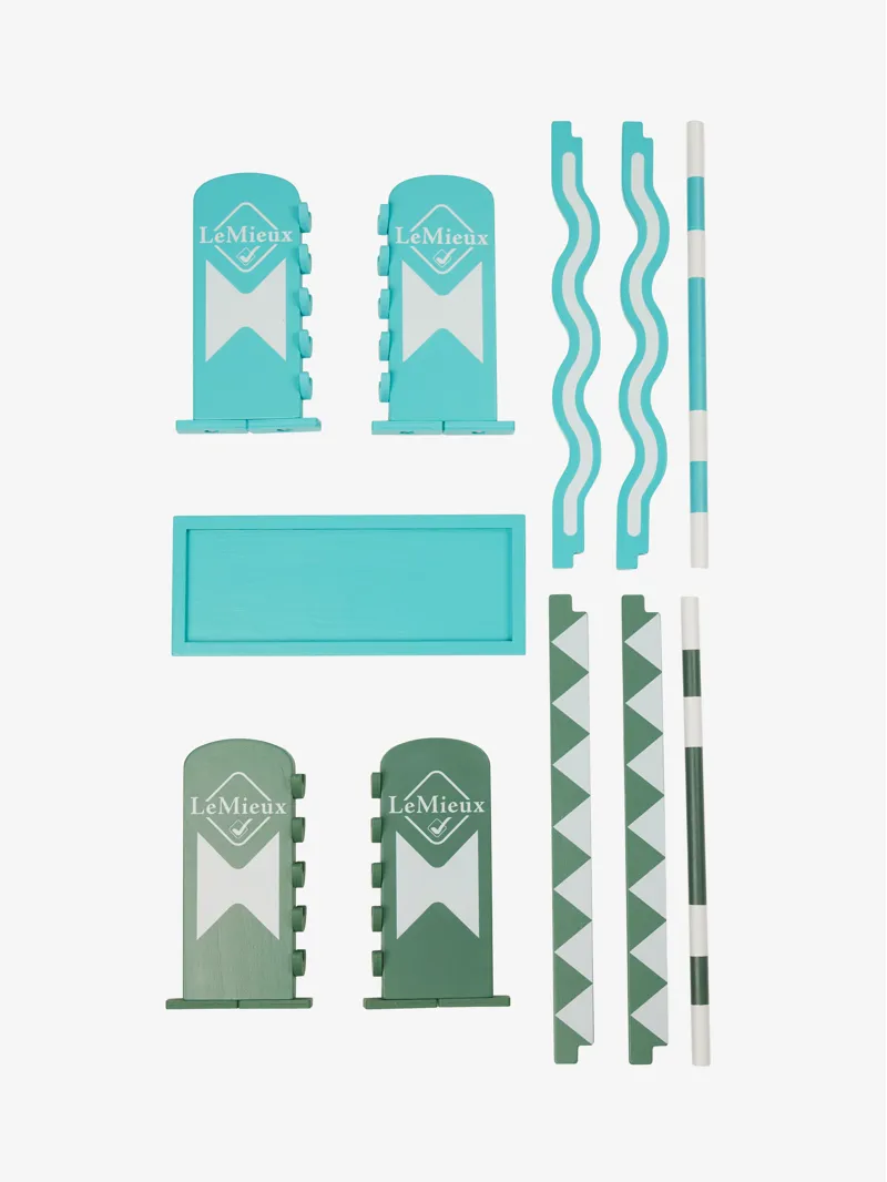 LeMieux Toy Pony Jump Set - Azure/Sage/White-2