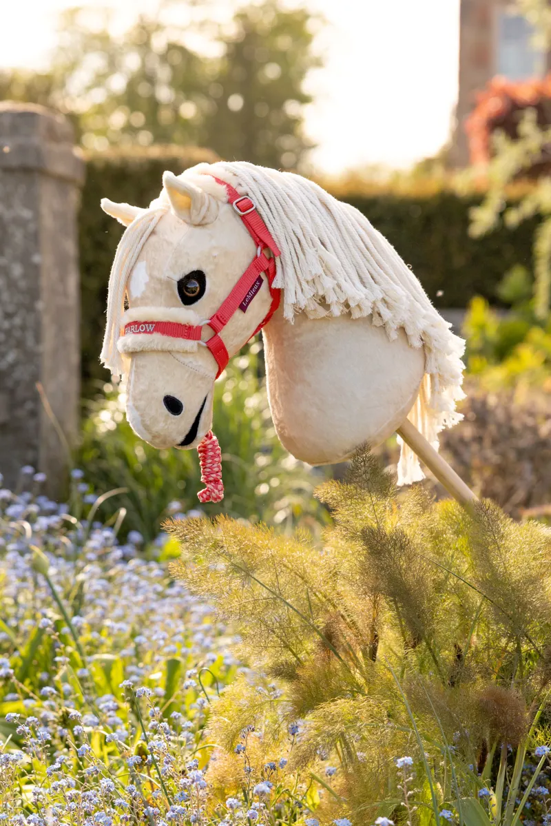 LeMieux Harlow Hobby Horse Headcollar and Leadrope - Coral Crush