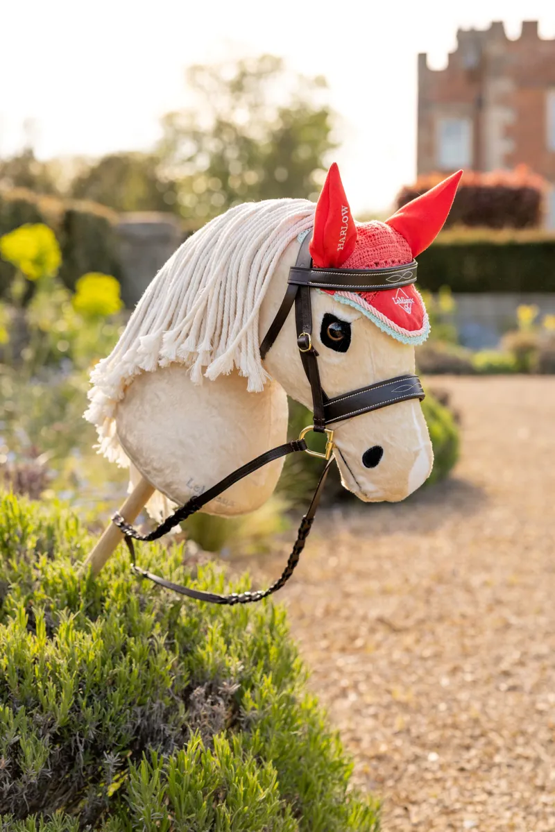 LeMieux Harlow Hobby Horse Fly Hood - Coral Crush