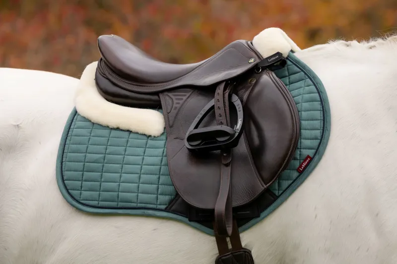 LeMieux Merino+ Suede Classic Close Contact Square - Aloe-1