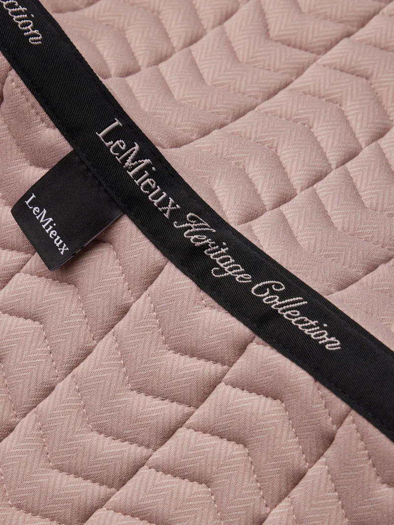 LeMieux Heritage Herringbone Dressage Square - Wild Rose-2