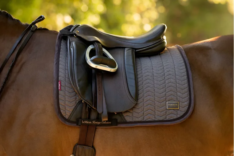 LeMieux Heritage Herringbone Dressage Square - Cocoa-3