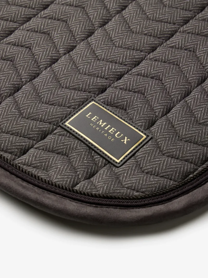 LeMieux Heritage Herringbone Dressage Square - Cocoa-1