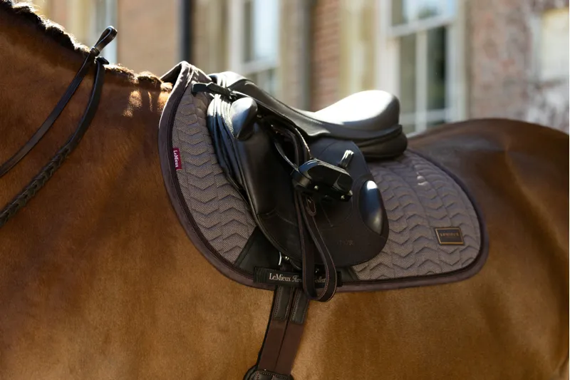 LeMieux Heritage Herringbone Jump Square - Cocoa-1