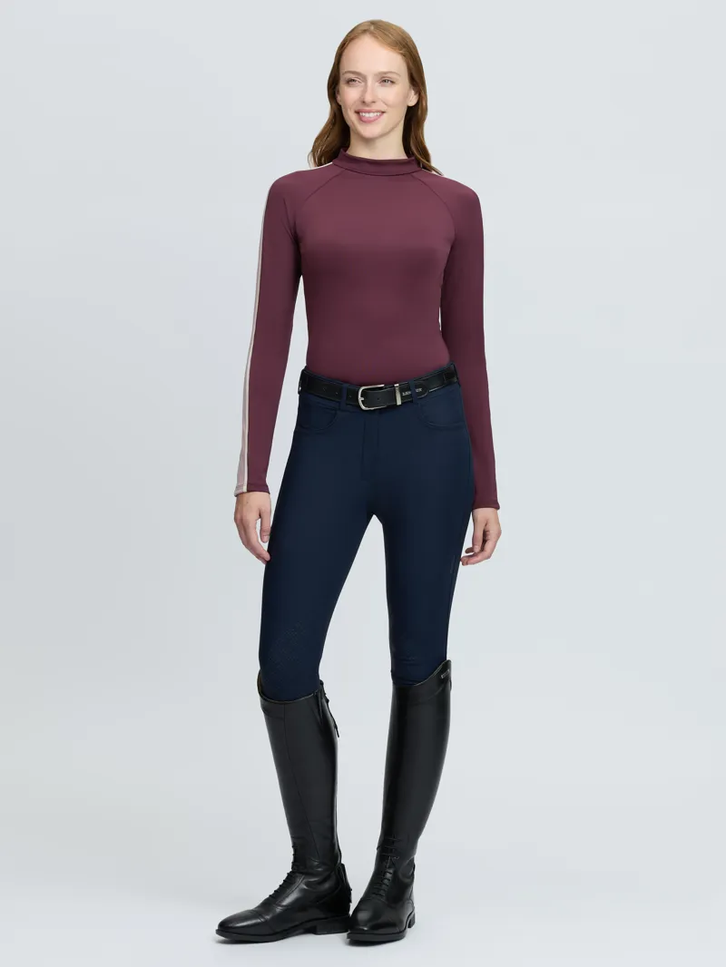 LeMieux Talia Turtle Neck Base Layer Bramble-3