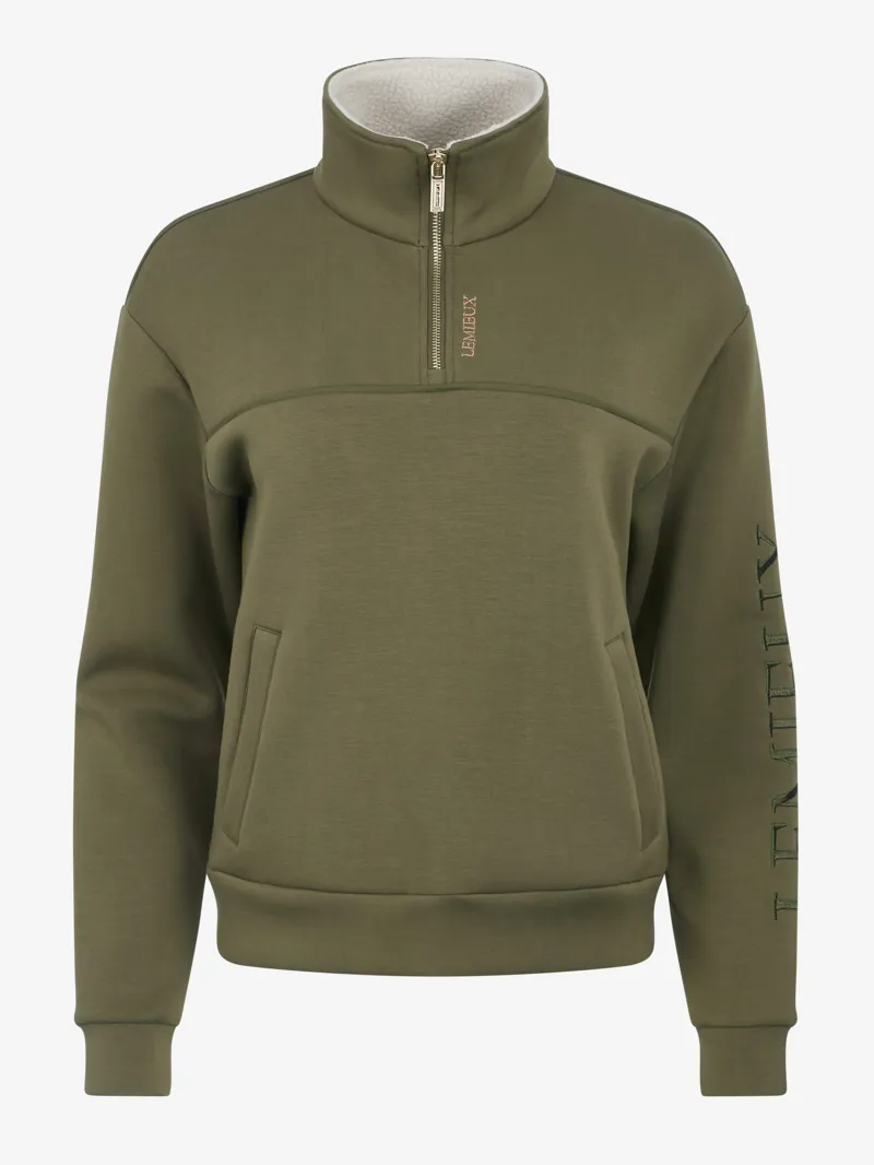 LeMieux Scarlet Quarter Zip Sweat Willow Green-4