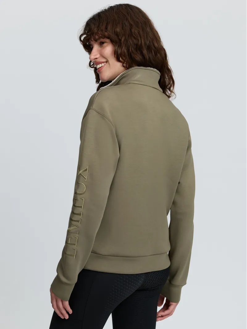 LeMieux Scarlet Quarter Zip Sweat Willow Green-1