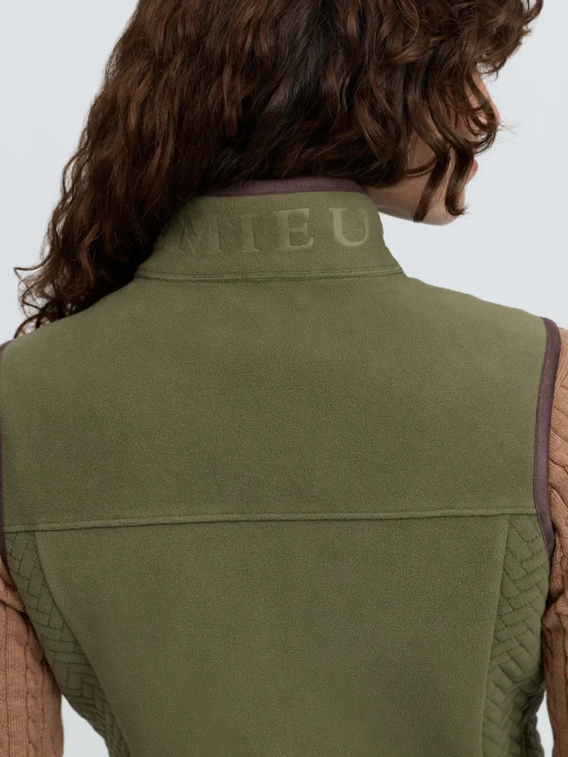 LeMieux Frankie Fleece Gilet Willow Green-3