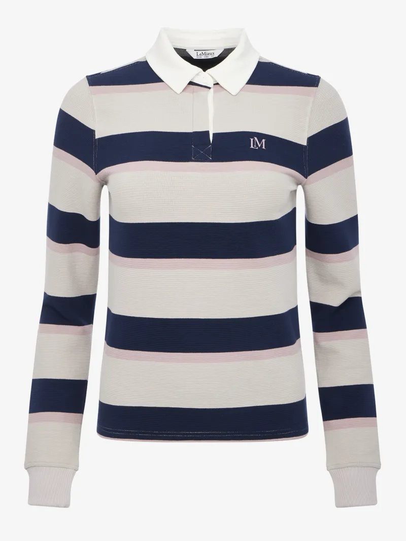 LeMieux Sloane Stripe Rugby Shirt Stone-6