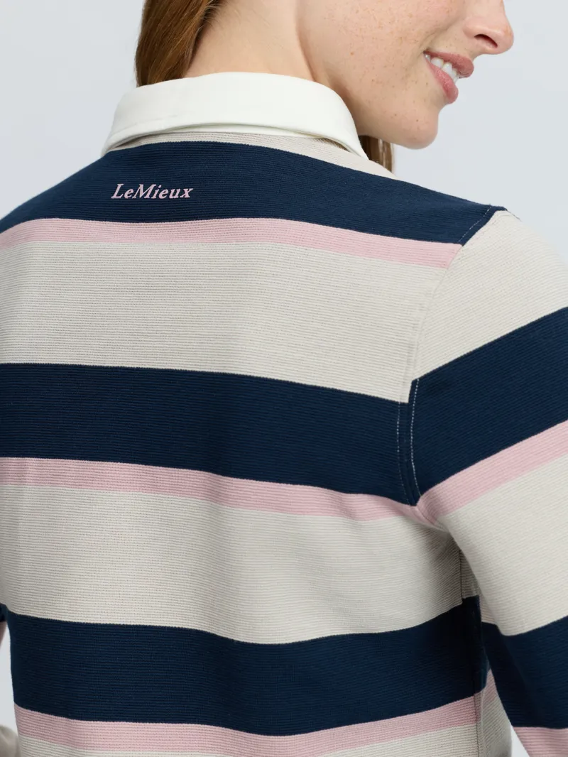 LeMieux Sloane Stripe Rugby Shirt Stone-4