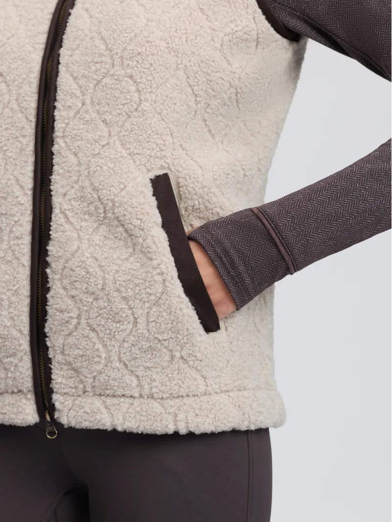 LeMieux Heritage Borg Gilet - Stone-3
