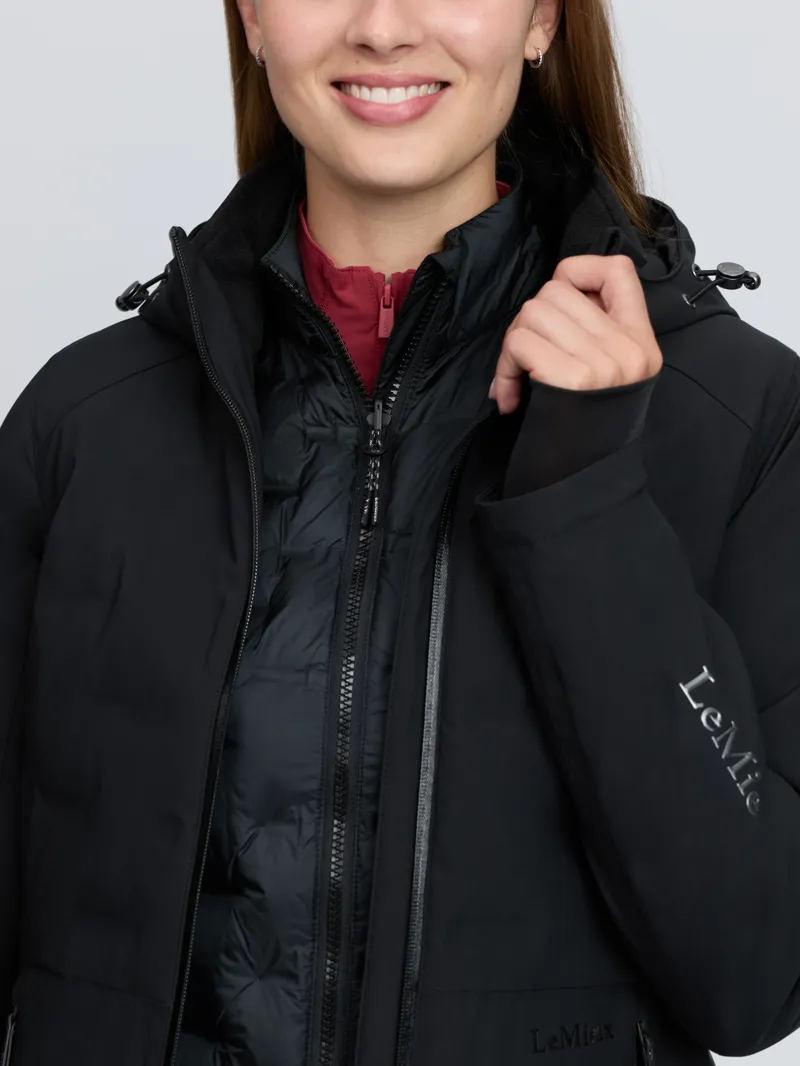 LeMieux Brooke 3 in 1 Waterproof Hybrid Jacket Black-3