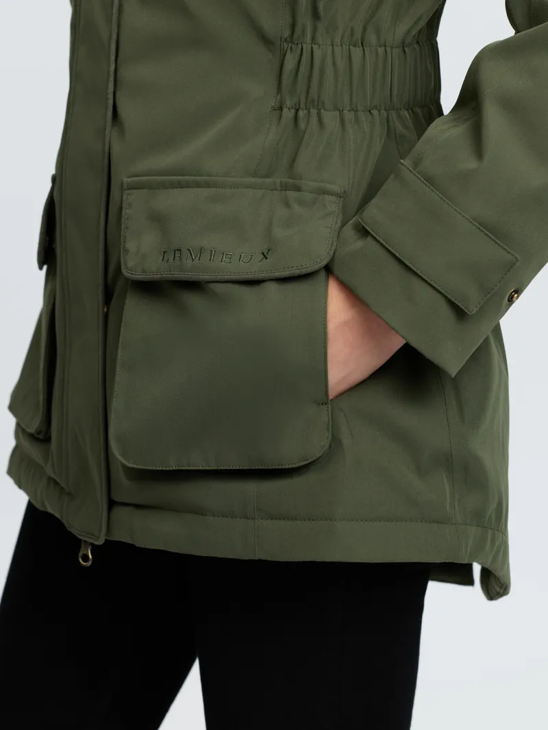 LeMieux Heritage Beatrice Waterproof Coat - Olive-6