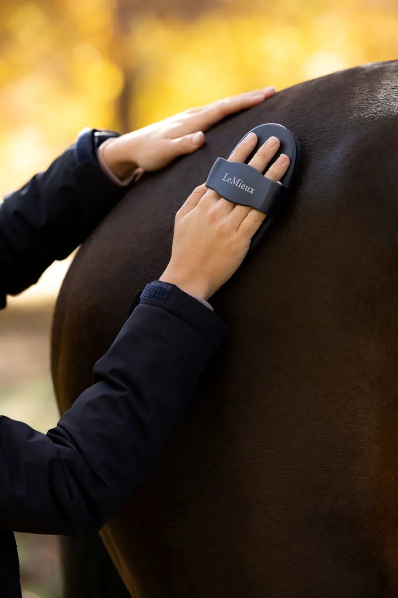 LeMieux Rubber Curry Comb - Navy-2