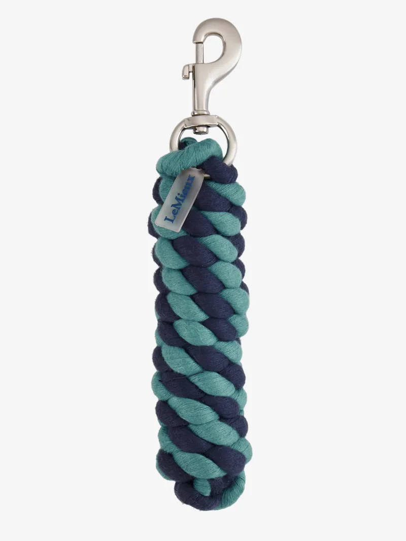 LeMieux Polycotton Leadrope -Aloe/Navy