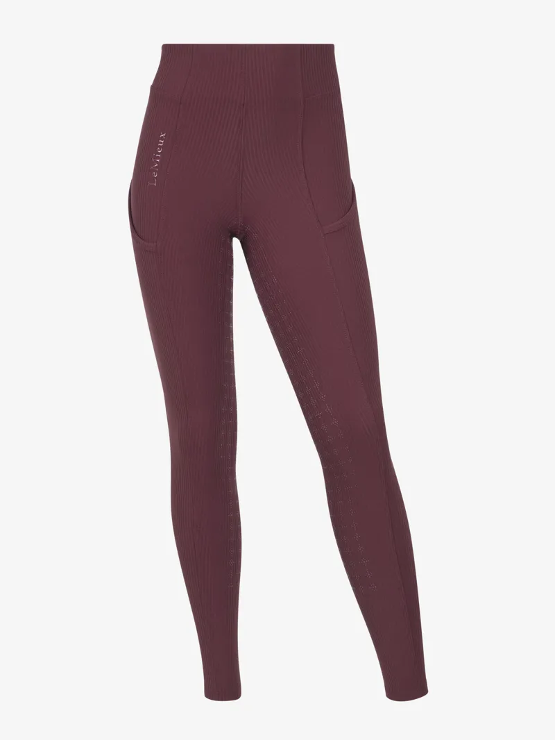 LeMieux Young Rider Orla Ribbed Pull Ons - Bramble-5