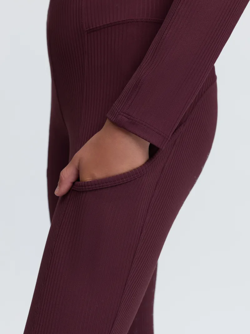 LeMieux Young Rider Orla Ribbed Pull Ons - Bramble-4