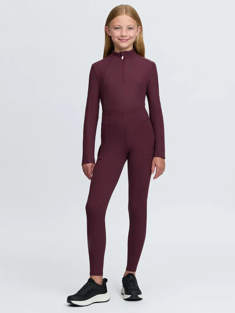 LeMieux Young Rider Orla Ribbed Pull Ons - Bramble-2